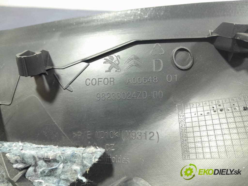 Peugeot 208 2019 kryt Plast: Interiéry: 98233024ZD