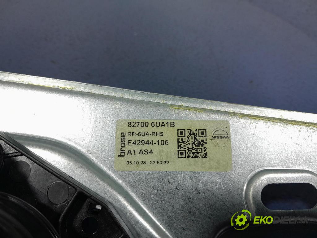 Nissan Qashqai 2023 mechanismus stahování Sklenka: Zad: v pravo: 82700-6UA1B