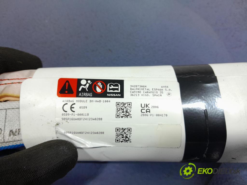 Nissan Qashqai 2023 Airbag: Záclona: x 985P16UA0