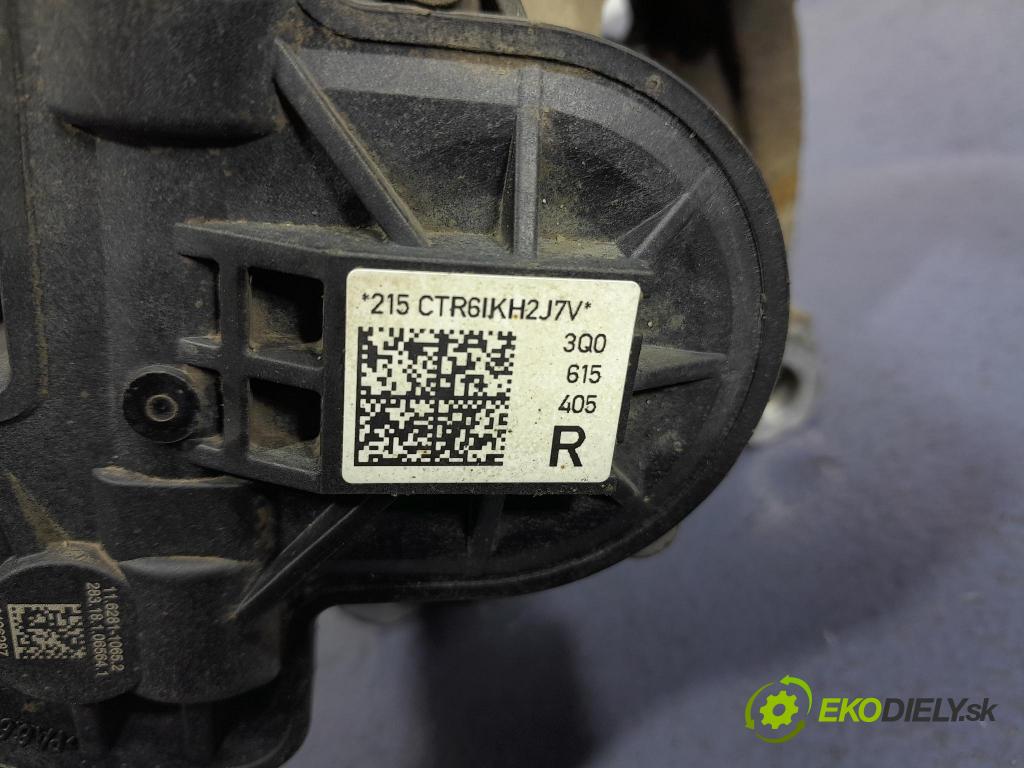 Skoda Kodiaq 2018 brzdič brzdový Zad: Levý: 3Q0615405R