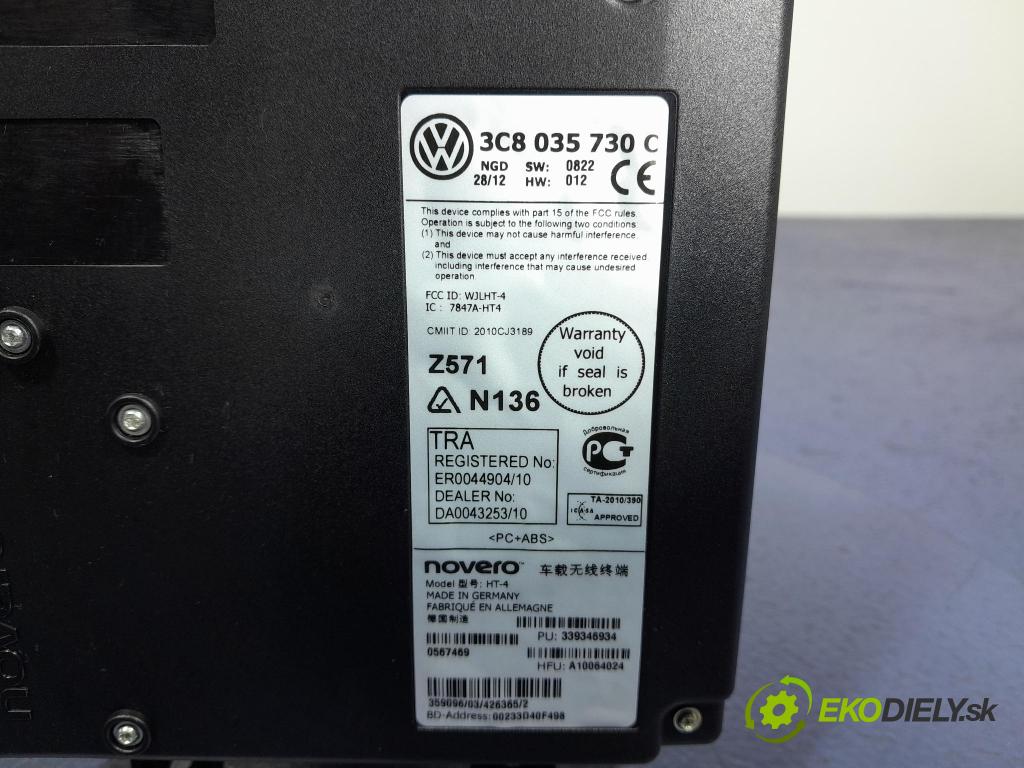 Vw Passat 2012 řídící jednotka Bluetooth: / Telefonu: 3C8035730C