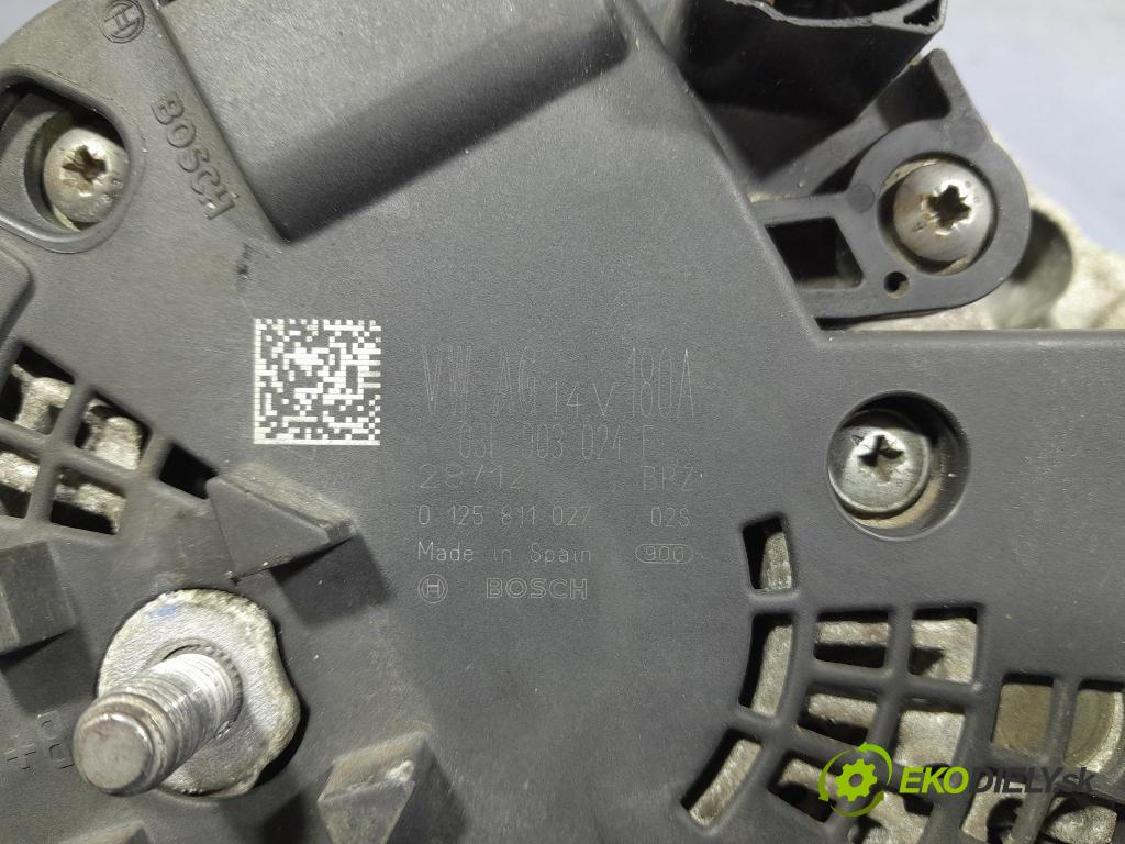 Vw Passat 2012 Alternator 03L903024F