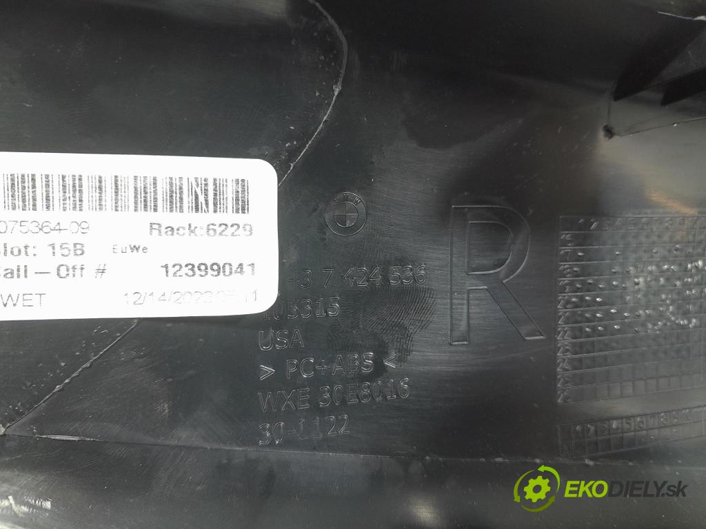 Bmw X4 2022 kryt Plast: Interiéry: 7424536