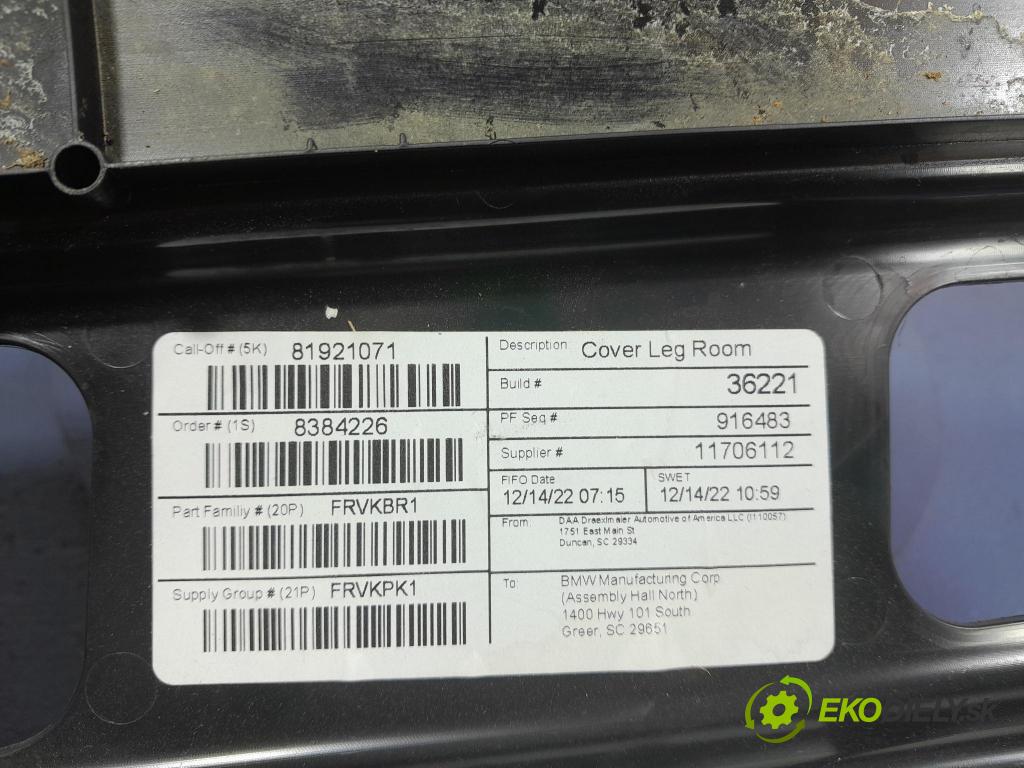Bmw X4 2022 kryt Plast: Interiéry: 7944606