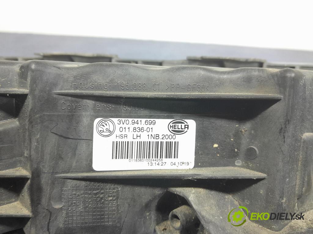 Skoda Superb 2017 Halogen Levý: 3V0941699