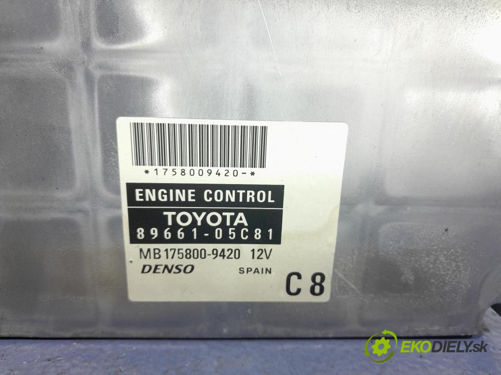 Toyota Avensis 2007 riadiaca jednotka Motor: 89661-05C81