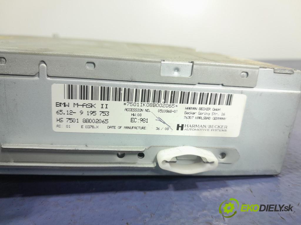 Bmw X5 2008 Radio I Navigácia: 9195753