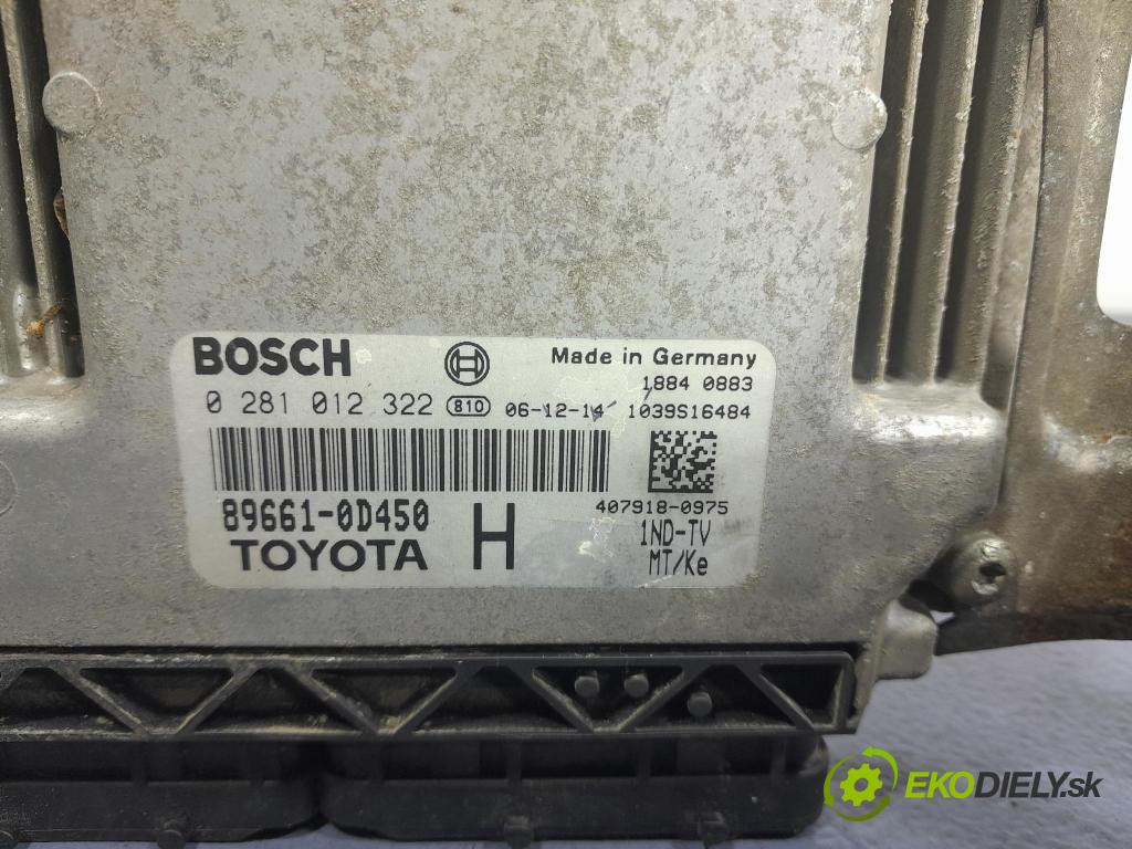 Toyota Yaris 2007 riadiaca jednotka Motor: 89661-0D450