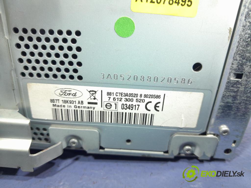 Ford S-max 2008 Radio I Navigácia: 8S7T-18K931-AB