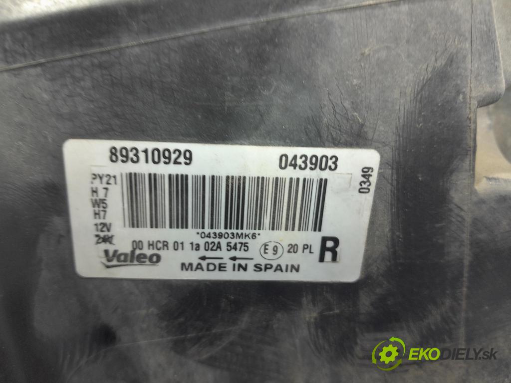 Bmw Seria 1 2004 Reflektor: v pravo: 89310929