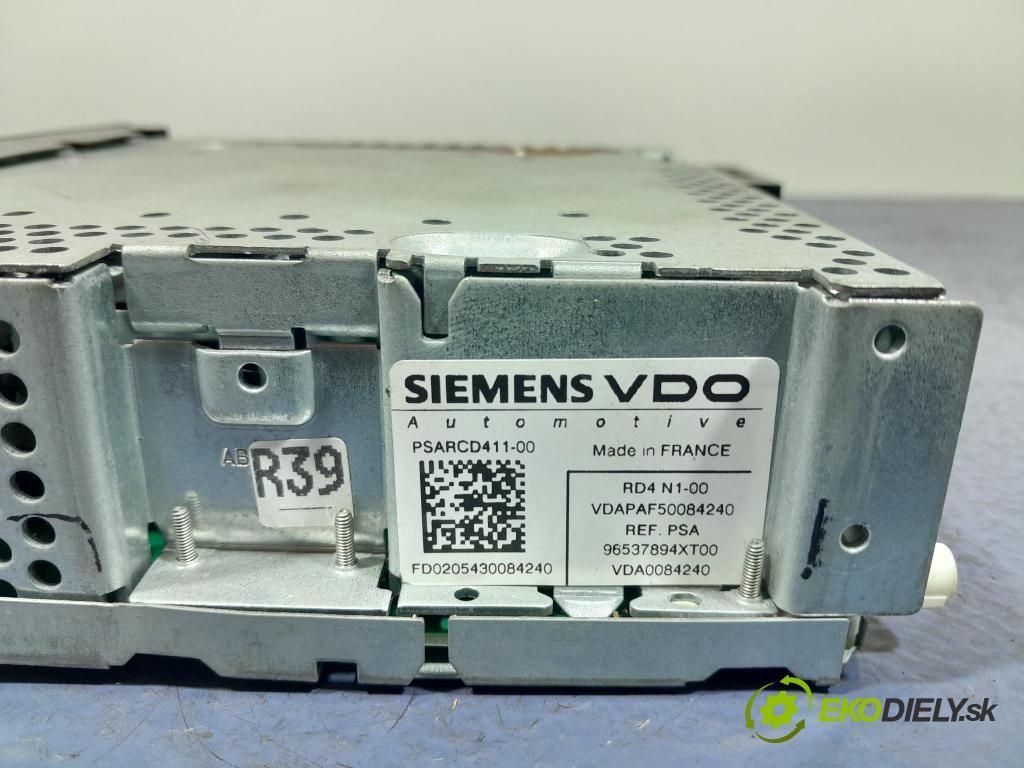 Citroen C3 2005 Radio I Navigácia: 96537894XT00