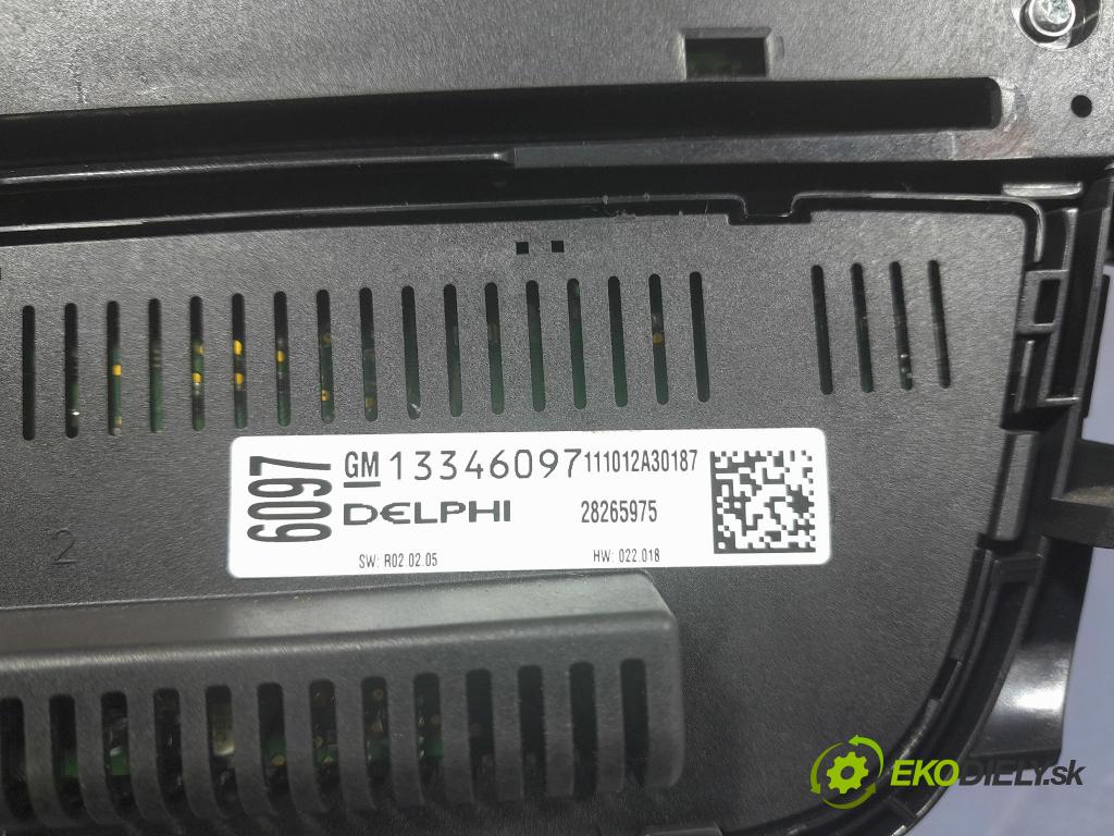 Opel Astra 2011 prepínač Klimatizácia: Prúd vzduchu: 13346097
