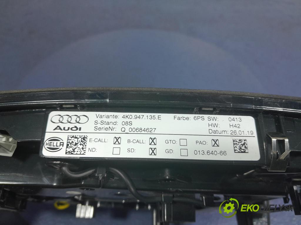 Audi A6 2019 Svietidlá: Vnútri: 4K0947135E