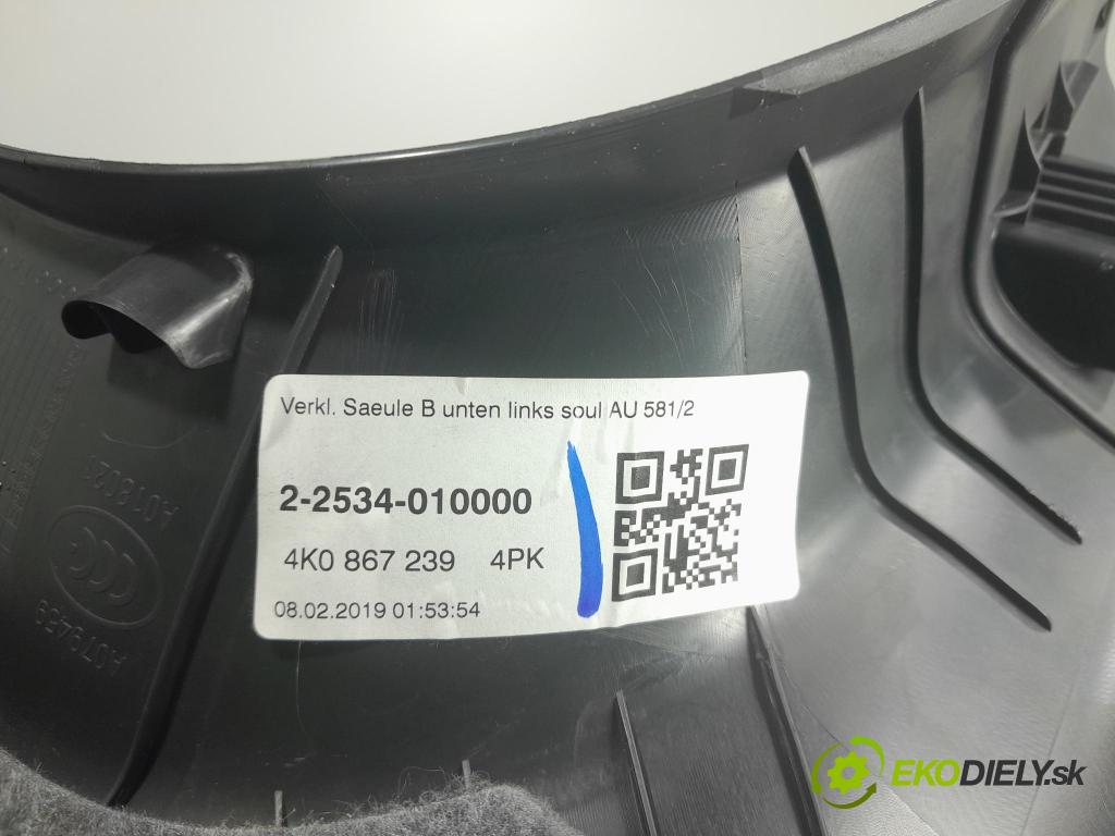 Audi A6 2019 kryt Plast: Interiéry: 4K0867239