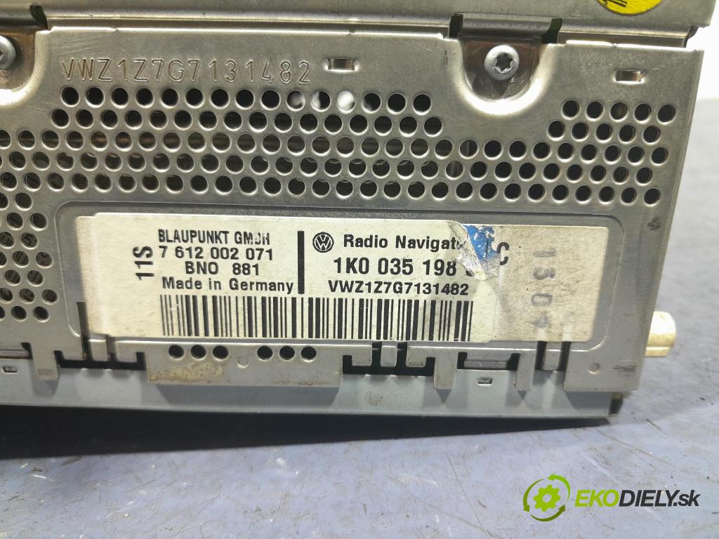 Seat Toledo 2005 Radio I Navigácia: 1K0035198C