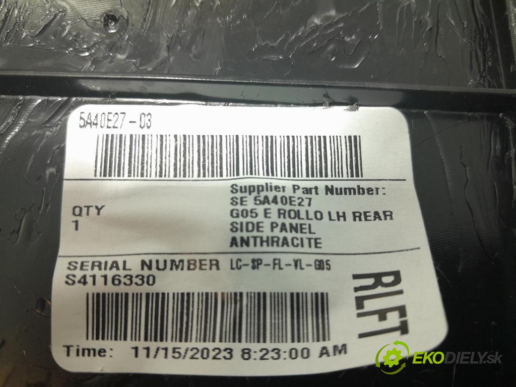 Bmw X5 2023 Čalounictví: kufra: 5A40E27