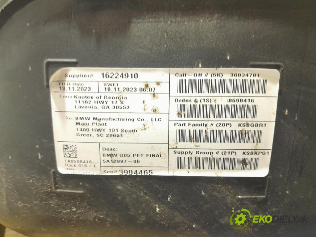 Bmw X5 2023 Nádrž: Paliva: 5A12997