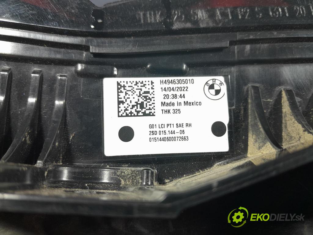 Bmw X3 2022 svetlo / reflektor zad Prava: Vonkajsia: 9463050