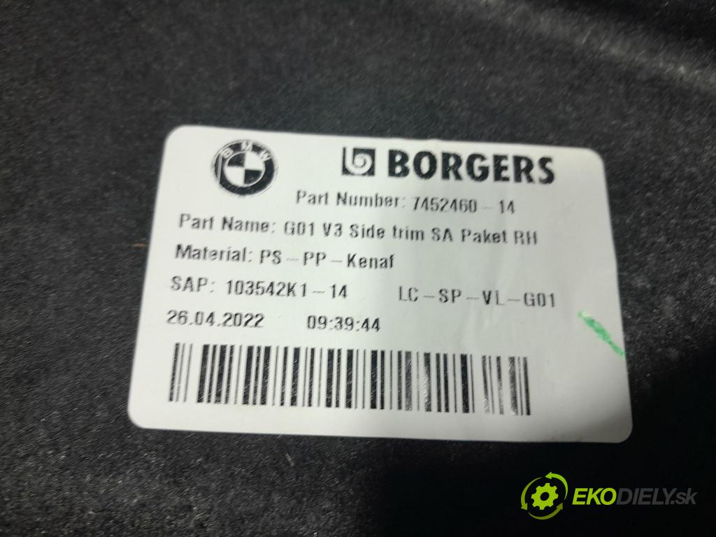 Bmw X3 2022 Tapacír: kufr 7452460