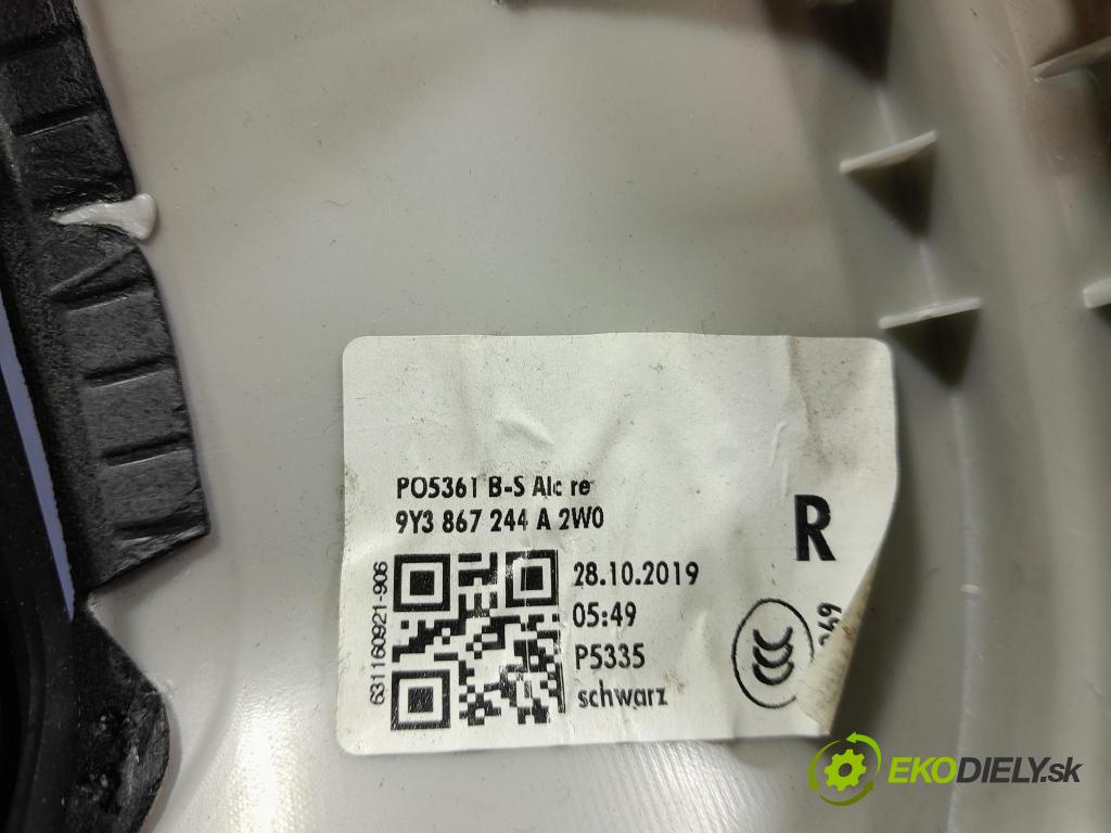 Porsche Cayenne 2019 kryt Plast: Interiéry: 9Y3867244A