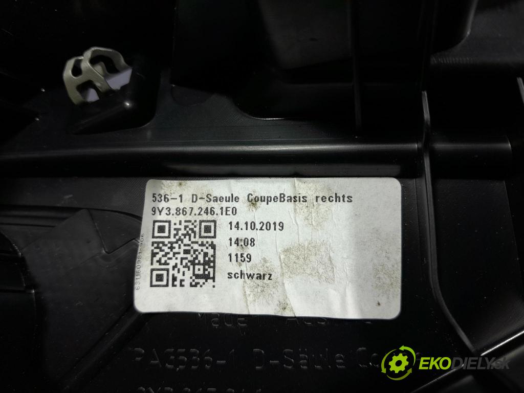 Porsche Cayenne 2019 kryt Plast: Interiéry: 9Y3867246
