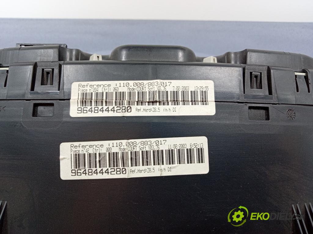 Peugeot 607 2003 Přístrojová deska 9648444280