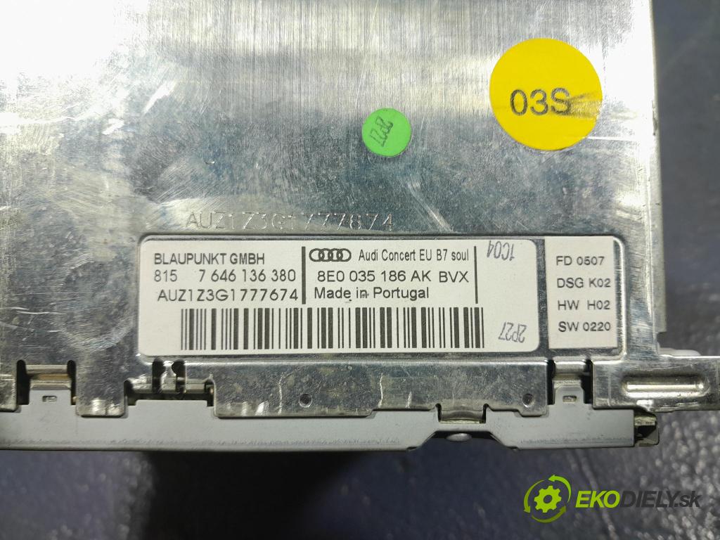 Audi A4 2007 Radio I Navigácia: 8E0035186AK