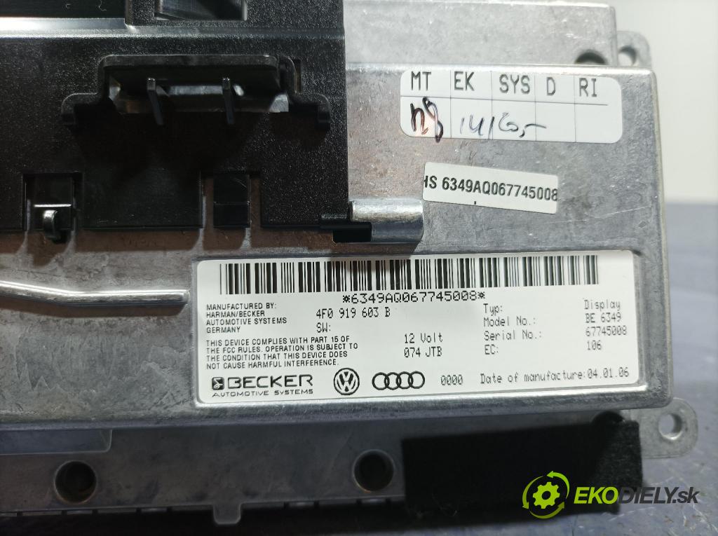 Audi A6 2006 Zobrazit: Rádio: / GPS 4F0919603B