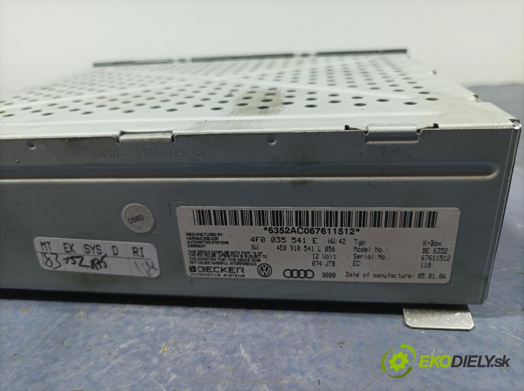 Audi A6 2006 Radio I Navigace: 4F0035541E