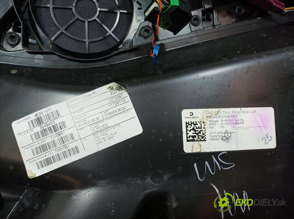 Bmw X5 2023 Čalounictví: dvere zad ľavá 