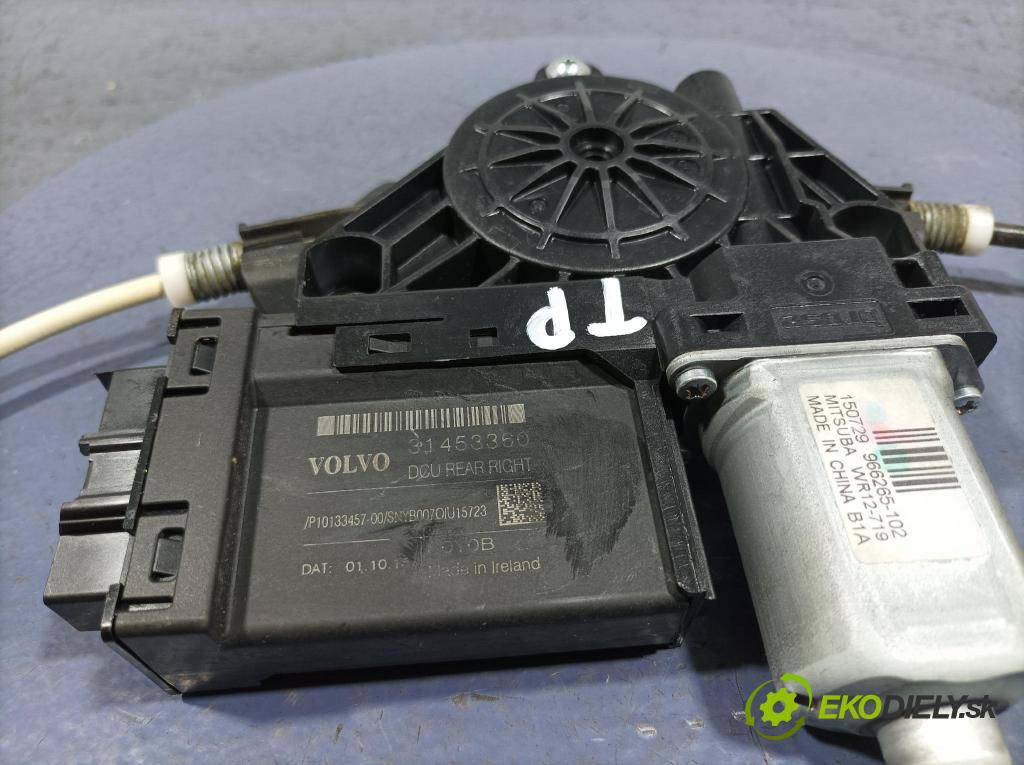 Volvo Xc90 2016 mechanizmus okna Okná: zad v pravo: