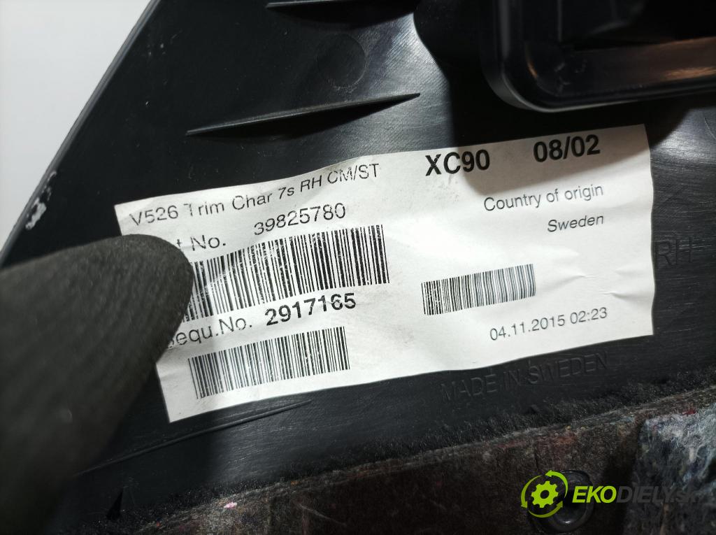 Volvo Xc90 2016 Čalounictví: kufra: 39825780