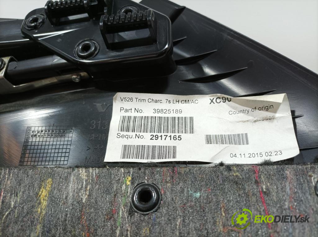 Volvo Xc90 2016 Čalounictví: kufra: 39825189