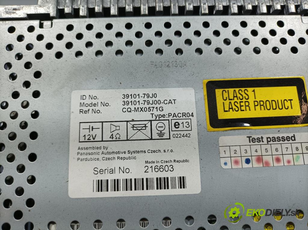 Fiat Sedici 2007 Radio I Navigácia: 39101-79J0