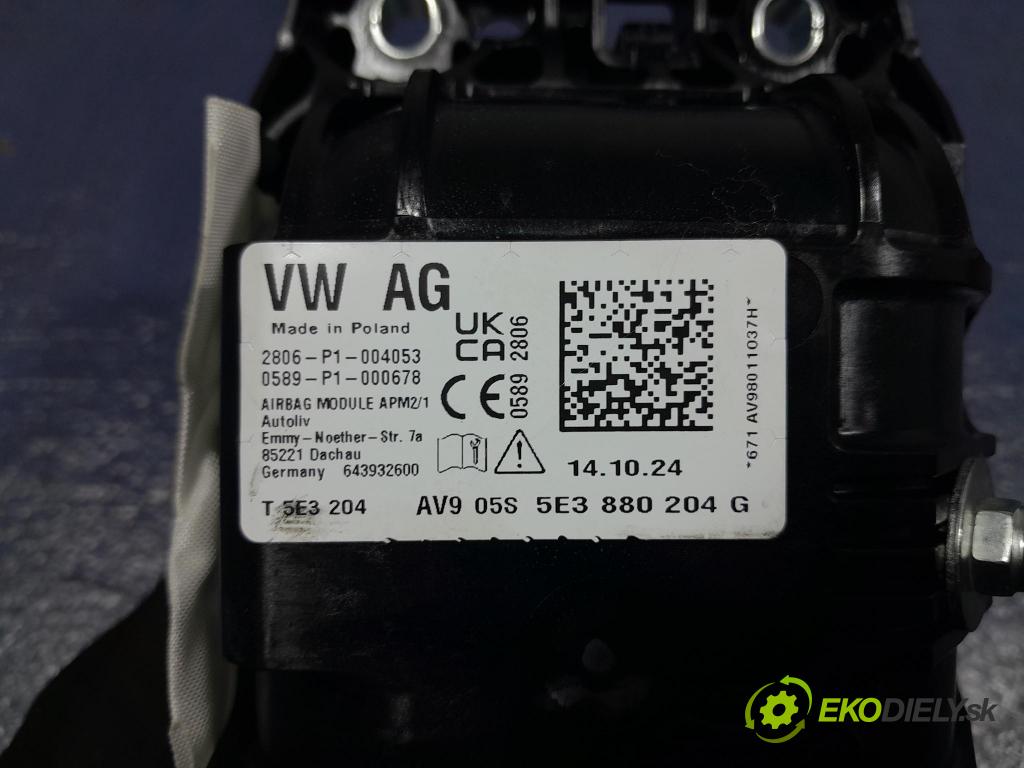 Skoda Octavia 2024 Airbag: Cestujúcí: x 5E3880204G