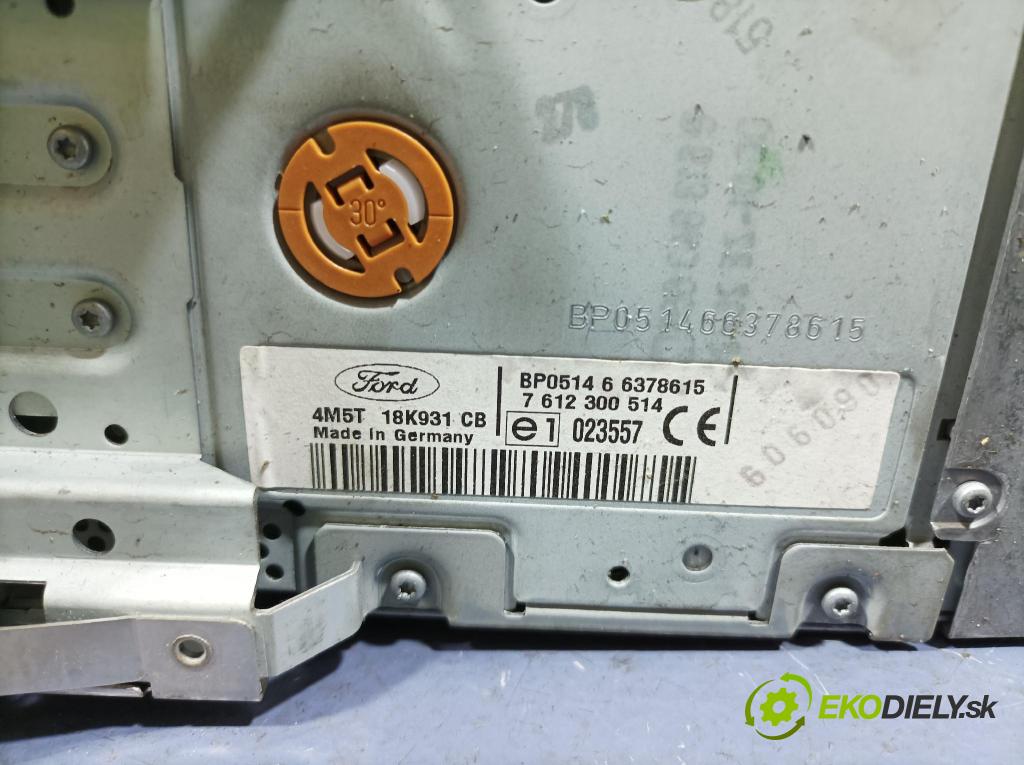 Ford Focus 2006 Radio I Navigácia: 4M5T-18K931-CB