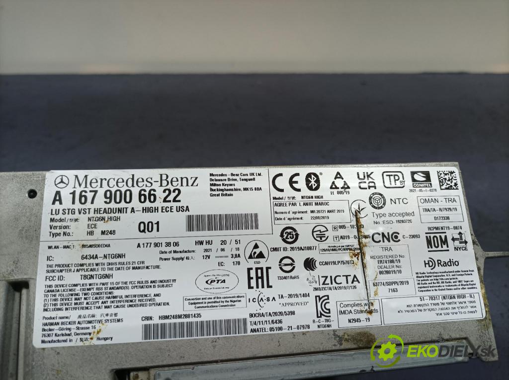 Mercedes A-klasa 2021 modul Navigacia: A1679006622