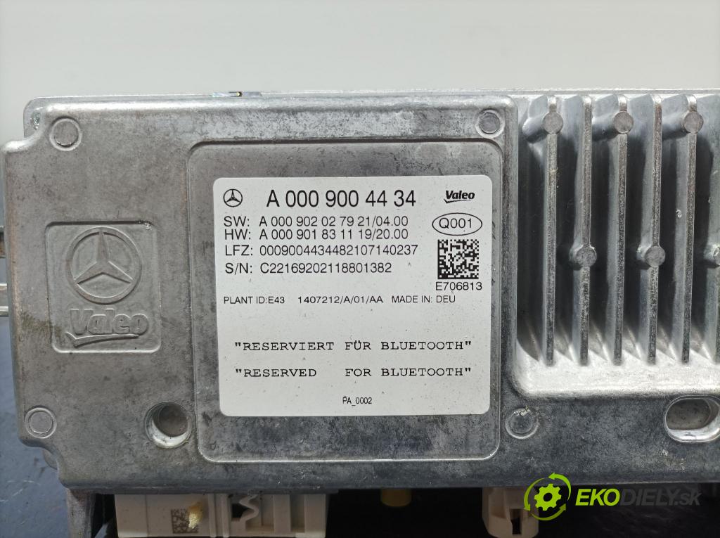 Mercedes A-klasa 2021 riadiaca jednotka Bluetooth: / Telefón: A0009004434