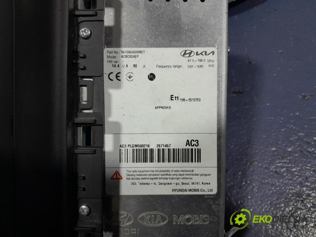 Hyundai I30 2022 Radio I Navigácia: 96150-G4320