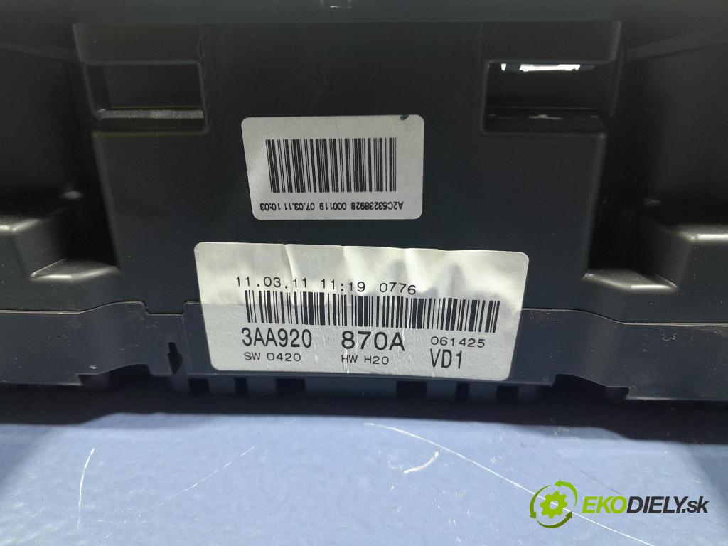 Vw Passat 2011 prístrojovka/ budíky 3AA920870A