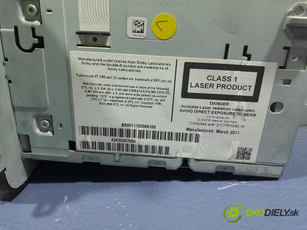 Vw Passat 2011 Radio I Navigácia: 1T0035680C