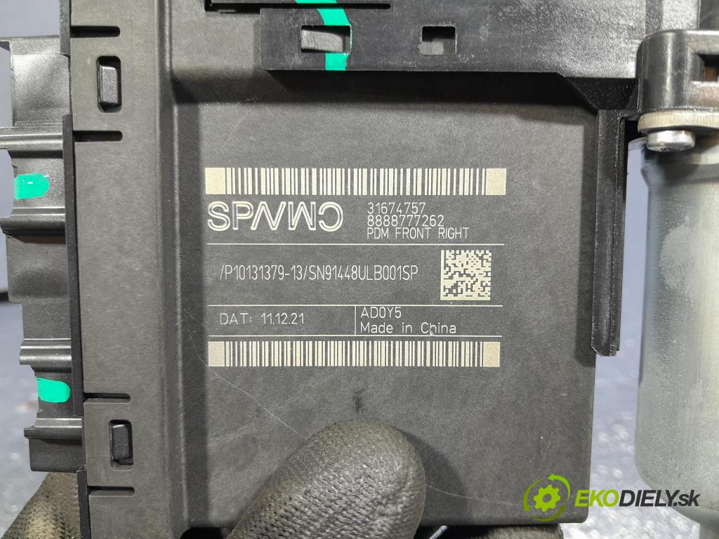 Volvo Xc60 2022 mechanizmus okna Okná: Predné v pravo: 31674757