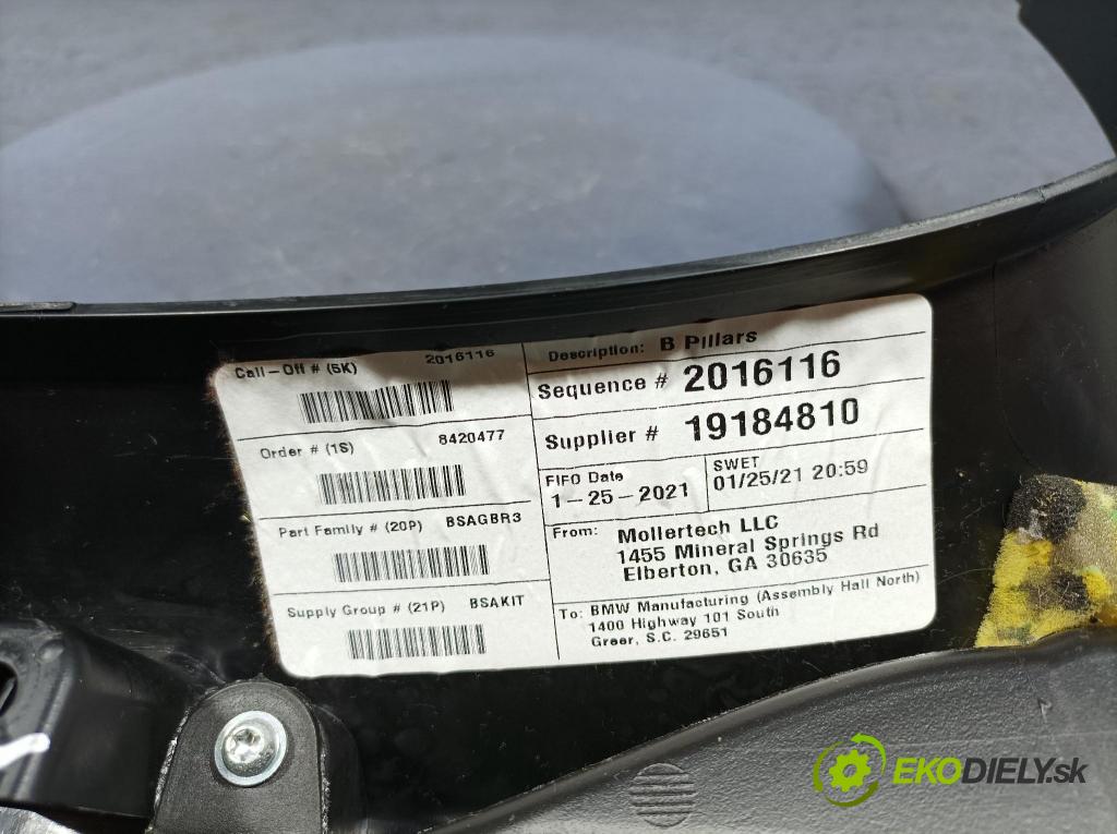 Bmw X7 2021 kryt Plast: Interiéry: 7496417