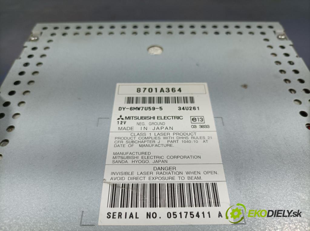 Mitsubishi Outlander 2010 Radio I Navigácia: 8701A364