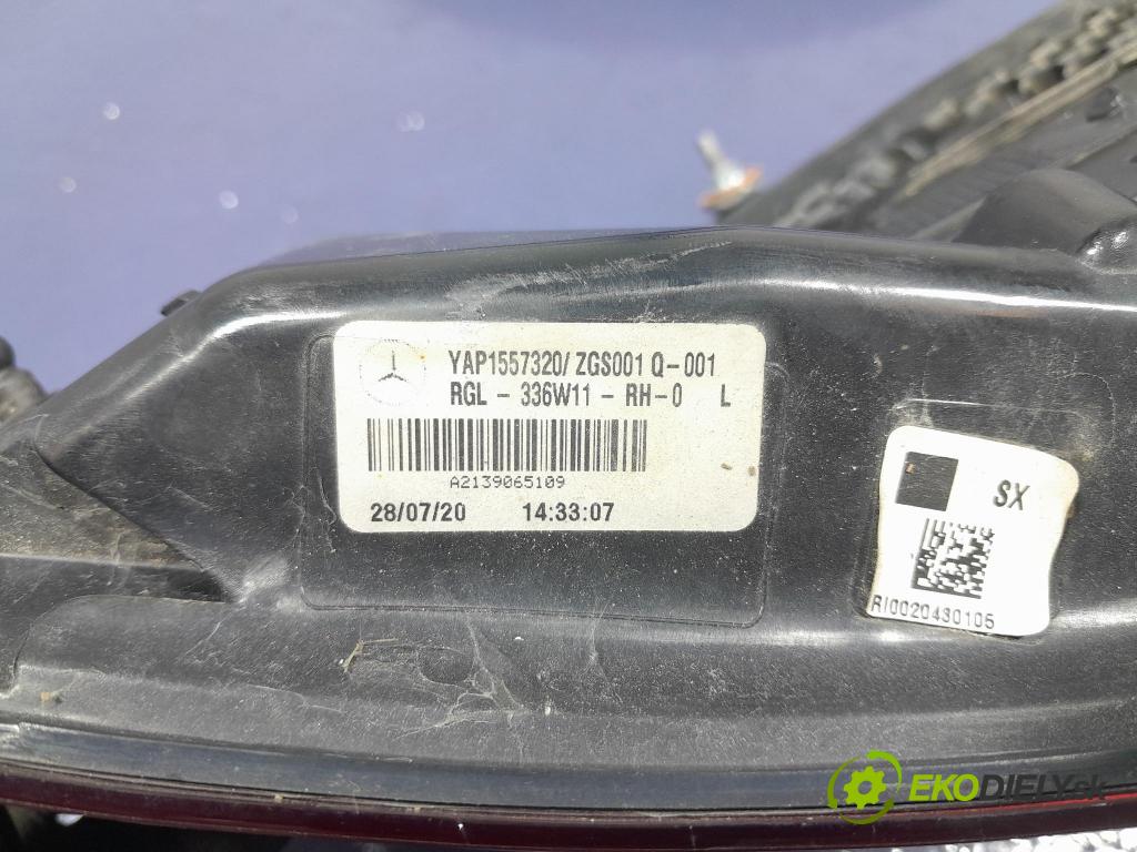 Mercedes E-klasa 2020 svetlo / reflektor zad ľavá Vonkajsia: A2139065109