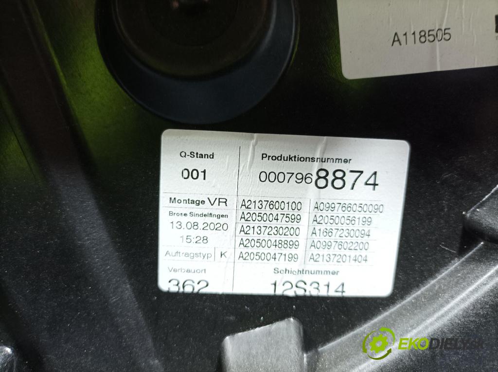 Mercedes E-klasa 2020 mechanizmus okna Okná: Predné v pravo: