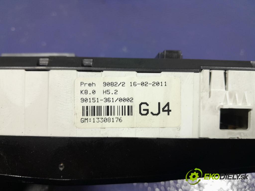 Opel Zafira 2011 prepínač Klimatizácia: Prúd vzduchu: 13308176