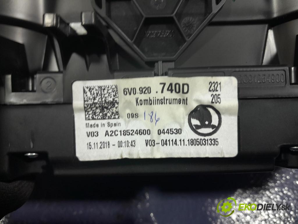 Skoda Fabia 2018 prístrojovka/ budíky 6V0920740D