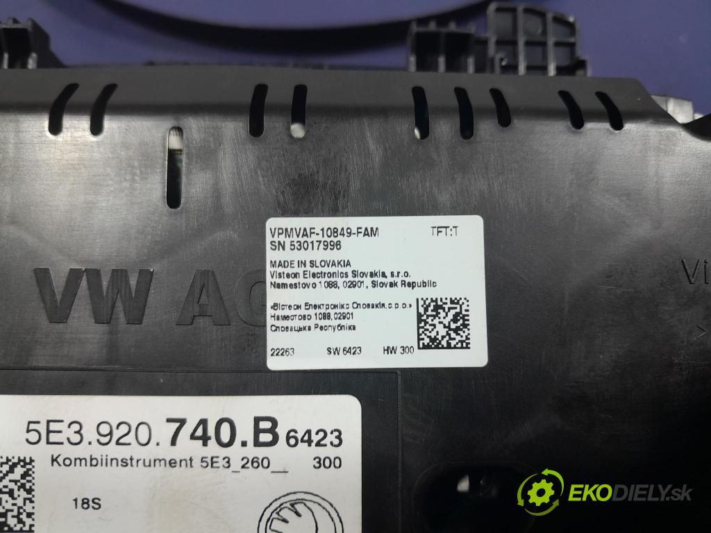 Skoda Octavia 2023 prístrojovka/ budíky 5E3920740B
