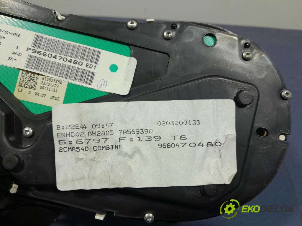 Peugeot 307 2007 prístrojovka/ budíky 9660470480